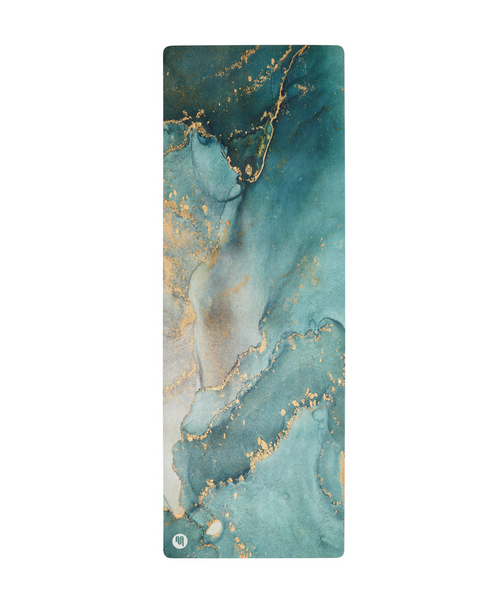 LUXE Eco Yoga Mat - Turquoise & Gold