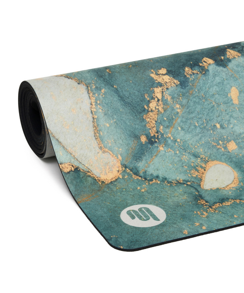 LUXE Eco Yoga Mat - Turquoise & Gold