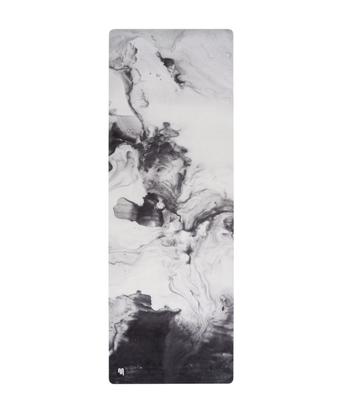 LUXE Eco Yoga Mat - White & Grey Marble