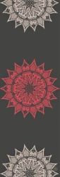 Luxury Eco Yoga Mat - Red Sun Mandala