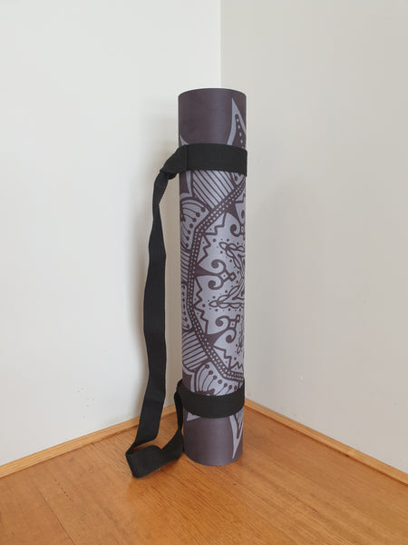 Luxury Eco Yoga Mat - Red Sun Mandala