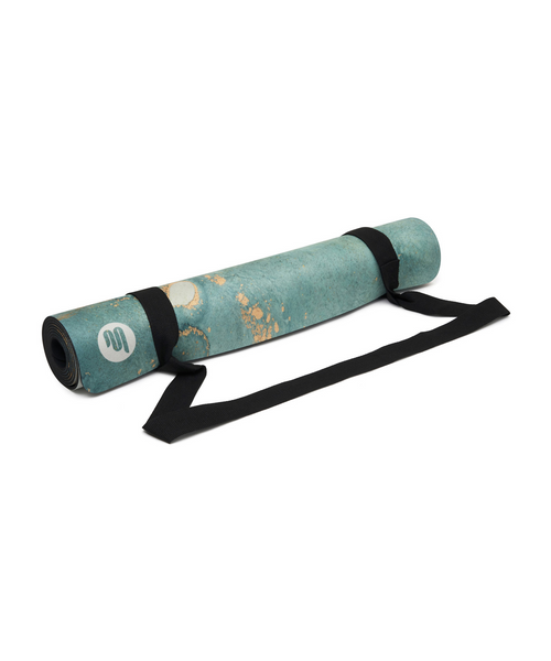 LUXE Eco Yoga Mat - Turquoise & Gold