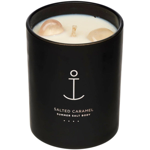 Soy Candle - Crystal Infused - Rose Quartz x Salted Caramel